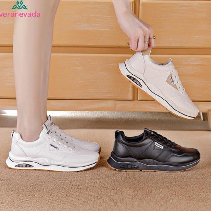 Grayu- Vn Sepatu Chloe Sneakers Nita Sport Casual Black Shoes 5857