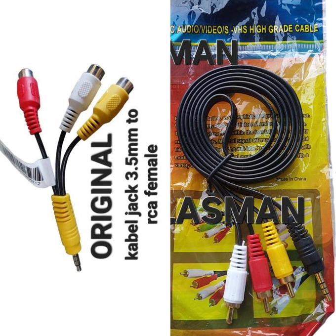 LINEAR ( GLOSIR ) 3-1 KABEL RCA / CABLE 3-1 3 3RCA TO MINI TRIPLE STEREO AUDIO VIDEO AV TV STB RCA T