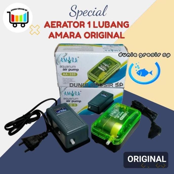AMARA AERATOR 1 OUTPUT AIR PUMP MESIN GELEMBUNG AQUARIUM KOLAM IKAN