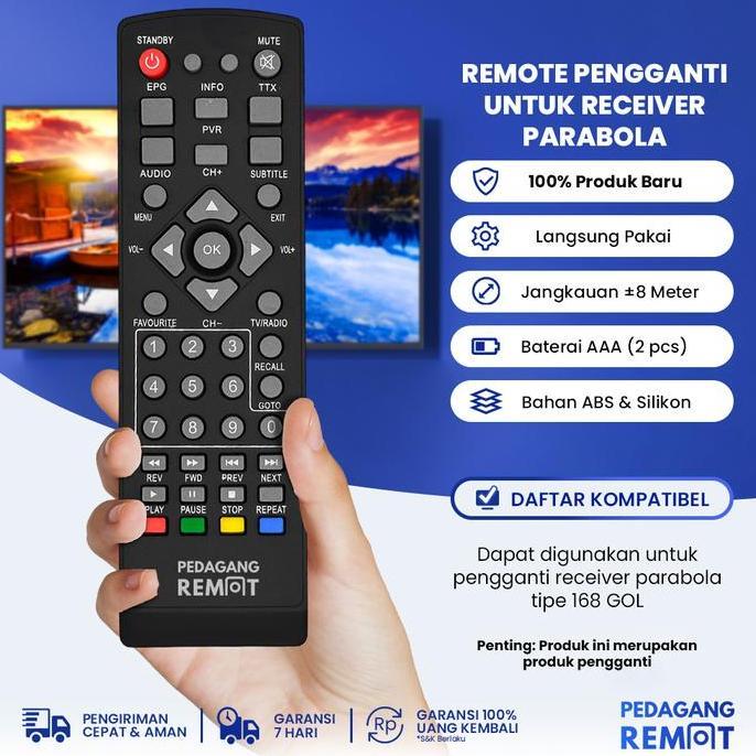 Remot Pengi Untuk Remot Receiver Paola Super Hd 168 Gol Dvb T2 (Gardiner Optus Lgsat)