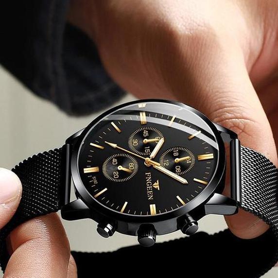 Bw- Fngeen 5128 Jam Tangan Pria Anti Air Keren Buat Gaya Quartz Jam Tangan Cowok Terproof Tches