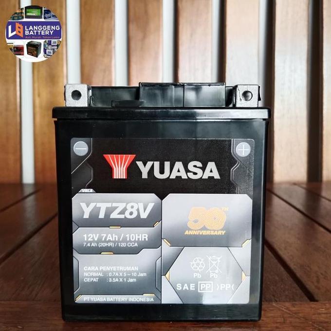 Promo AKI MOTOR YUASA YTZ8V 12volt 7.4 ah AKI KERING Diskon