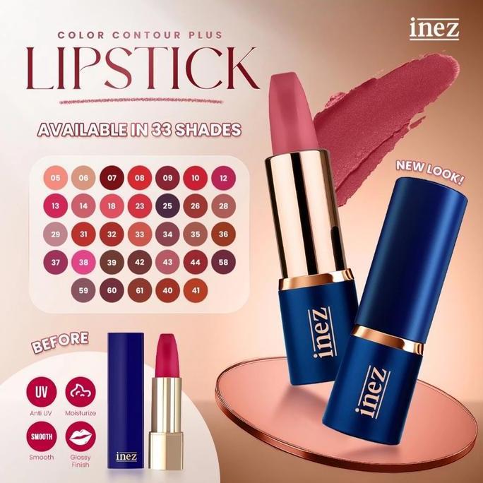 Inez Lipstick Lipstik Moist Makeup Wajah Pemerah Bibir Semi Matte Rias Pengantin Gincu Tahan Lama