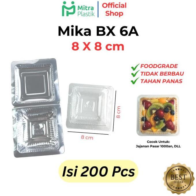 Plastik Mika BX 6A Kotak MIka Box Kue 200 pcs