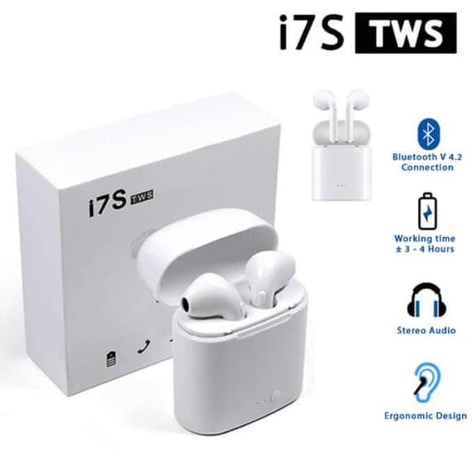 Original Headset Wireless I7S Tws Earphone Bluetooth I7 Tws Iphone 7 8 / I7S Wireless Android