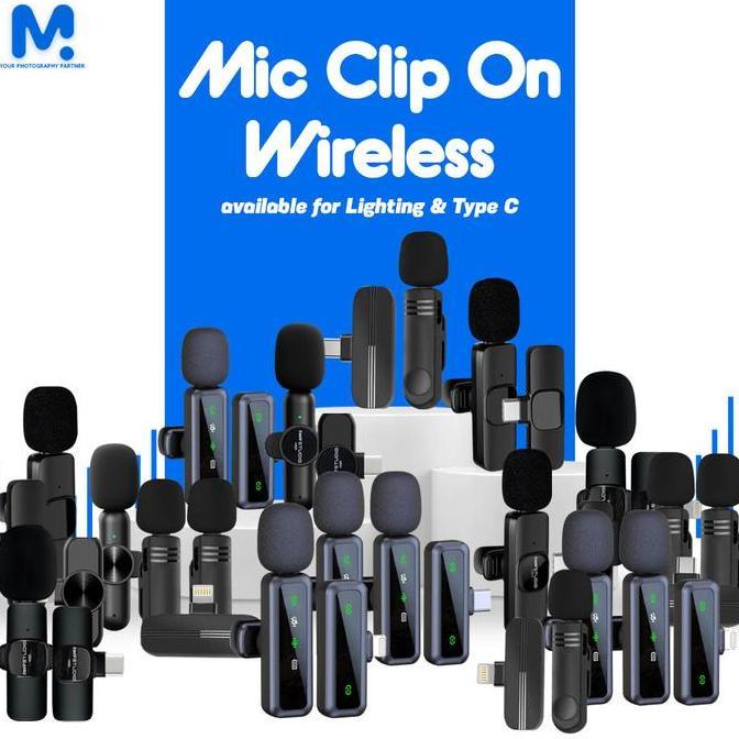 Bright Microphone Wireless MIC Clip On Vlog Smartphone TYPE C /IPHONE