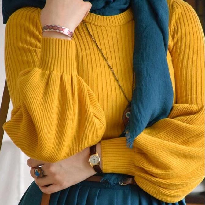 outfit rajut ala pinterest/ootd hijab