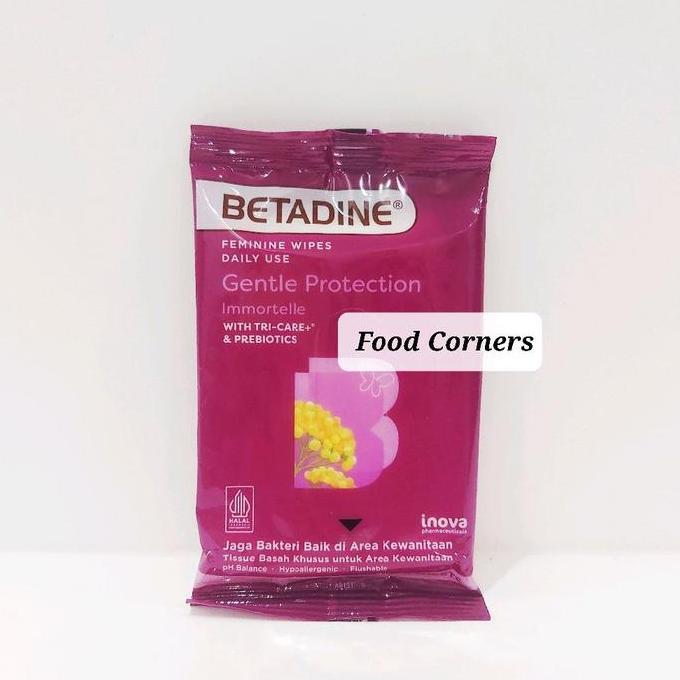Feda - Betadine Feminine Wipes Gentle Protect 10 Sheets / Tissue Betadine Isi 10