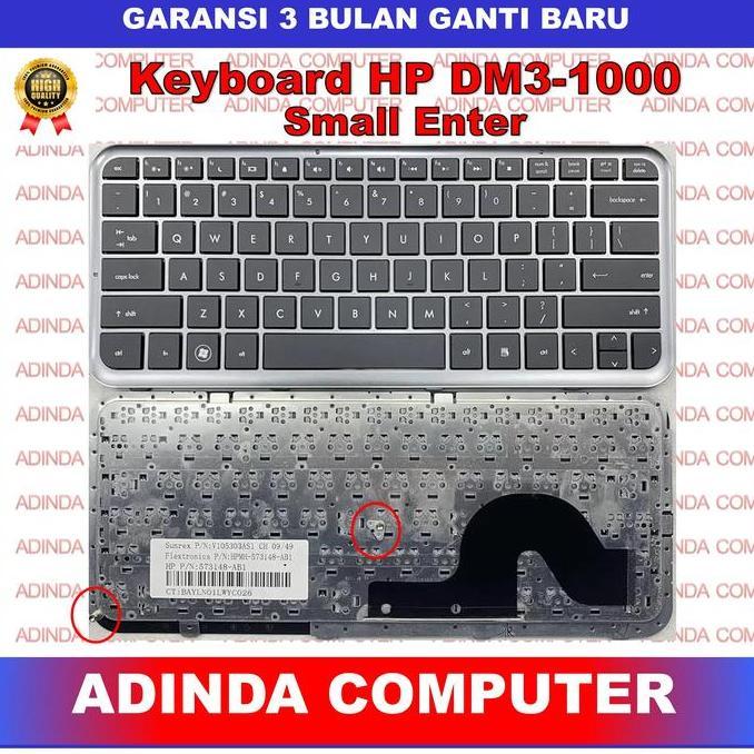 Keyboard Laptop Notebook Hp Pavilion Dm3, Dm3-1000 Series Frame