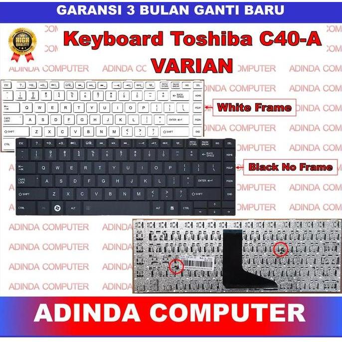 Keyboard Toshiba Satellite C40A C40-A C40 Hitam Black
