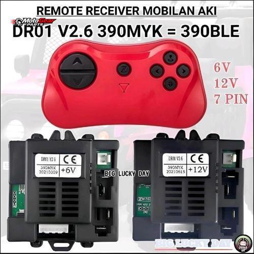 REMOT RECEIVER MOBILAN AKI DR01 V2.6 390MYK +6V / +12V REMOTE CONTROL RECIVER 6V 12V 7PIN REMOT MERA
