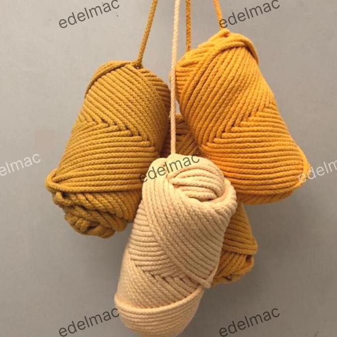 500gram Tali Katun Macrame | Braided Cotton Rope Natural Color