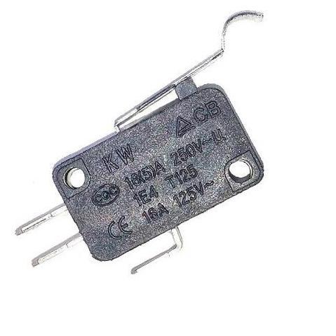 SAKLAR MICRO / LIMIT SWITCH + PLAT SEDANG LENGKUNG KW 16(5)A 250V 7-5 NC NO COM MOMENTARY 16A 125V