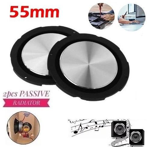 2 PCS BASS RADIATOR PASSIVE 55MM STRENGTHEN WOOFER VIBRATION RUBBER 55MM PASIF PENGUAT BASS SPIKER D