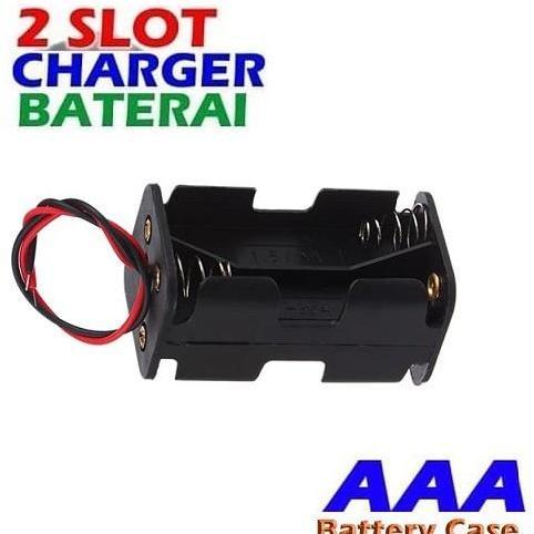 KOTAK BATTERY HOLDER CASE AAA 2-SLOT BOLAK BALIK BATERAI CAS BOX DOUBLE 4X AAA