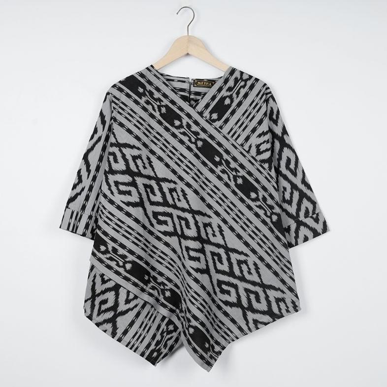 Original Blus Batik Jumbo Motif Etnik Lengan 7/8 Blouse Batik Songket Premium