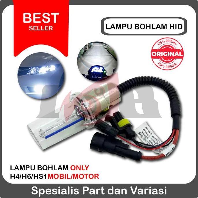 Quint- Bohlam Only Lampu Hid Motor Universal H4 H6 Hs1 35W 4300K 6000K 8000K