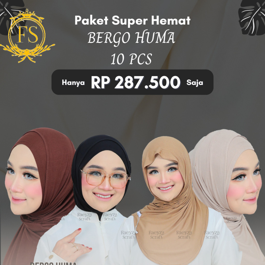 Paket Usaha Bergo Huma Rayon Tencel Premium Faeyza Scraft | Grosir