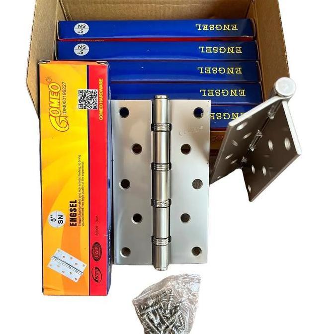 Paket 6 biji engsel 5 inch engsel pintu rumah 1 set besar tebal 2,5mm engsel khusus pintu