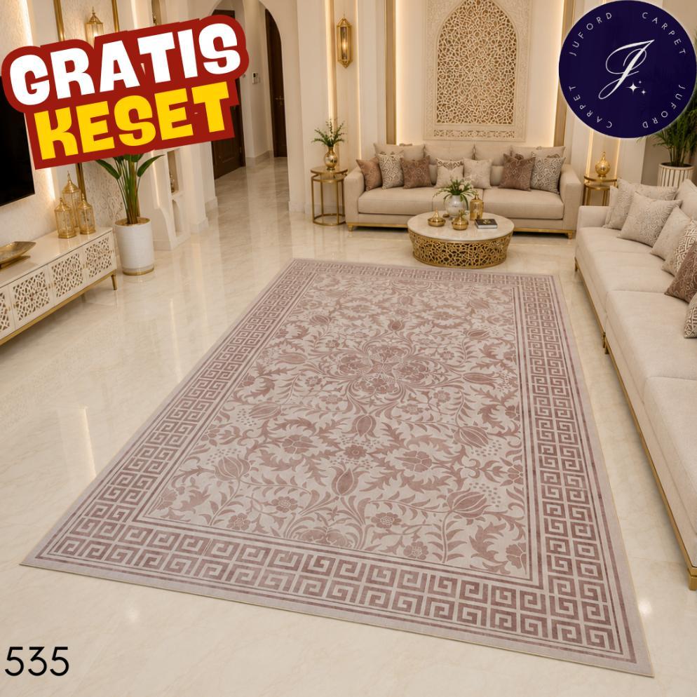 Karpet Ruang Tamu Aesthetic 200x300 180x250 120x200 Murah Empuk Halus Tebal Permadani Juford Carpet