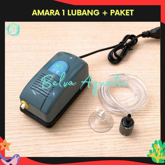 Fishmen- Amara Aerator 1 Lubang Pompa Udara Aquarium Blower Aquarium