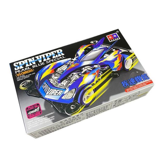 Ready Mini 4wd Merk Daxing Spin Viper Pearl Blue VS Chassis