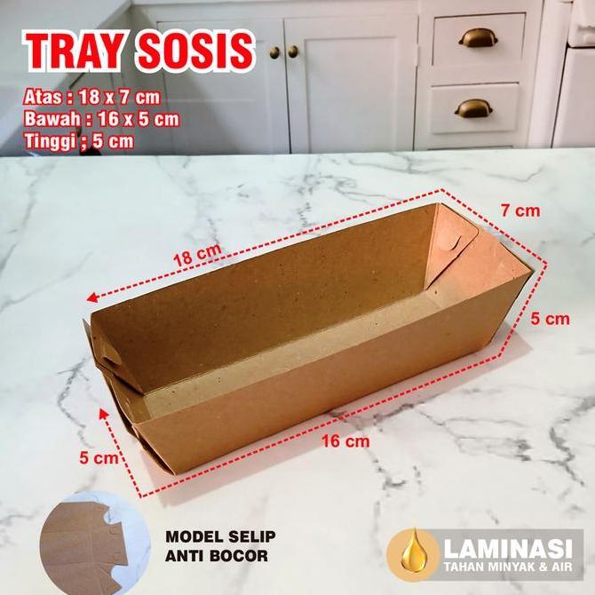 50 pcs Paper Tray Sosis, Paper Tray Corndog