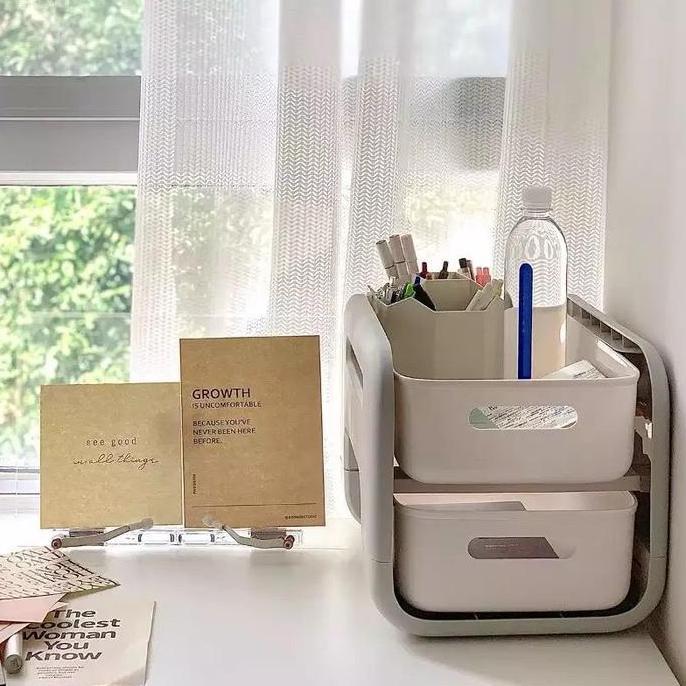 Rak Organizer Stationery Rak Penyimpanan Desktop Storage ATK Buku Meja Kantor
