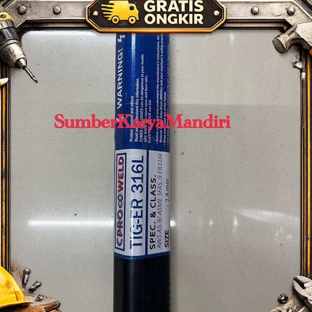 Kawat Las Argon Tig-Er 316L 2,4Mm Cpro Weld (5Kg)