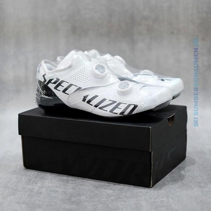 Promo Sworks Ares Road Shoe Team White / Sepatu Cleat Roadbike S-works Rd Diskon