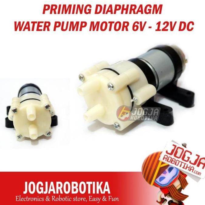 Priming Diaphragm Water Pump Motor Pompa Air 6V - 12V Dc