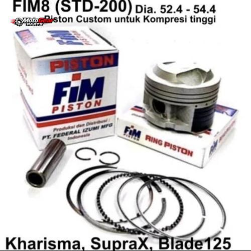 Piston FIM Dome Custom Supra X 125 Karisma Blade 125 Pin13 FIM8