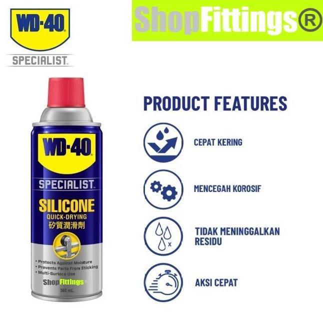 WD 40 Pelumas Silicon Spray WD40 Silicone Lubricant Multi Use Non food Grade or STP USA