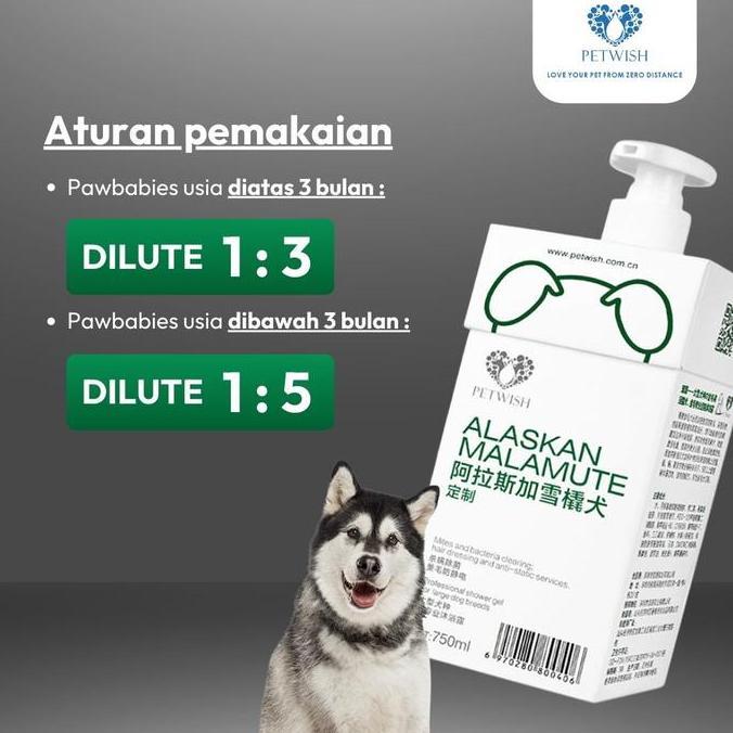 Scoby- Petwish Shampo Anjing 750 Ml - Alaskan Malamute - Dog Shampoo