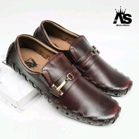 Shoesmen- Sepatu Casual Pria Kulit Sapi, Sepatu Slip On Pria Kulit Sapi, Sepatu Pria Outsol Flat Sol