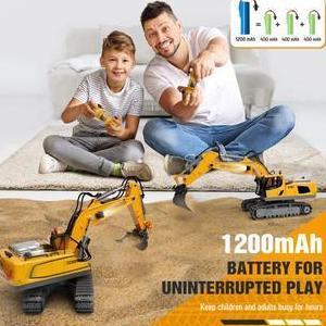 Delarizzka - [Tatajoy]2.4Ghz Rc Excavator Paduan Mainan Rc Rc Truk Truk 11 Saluran Excavator