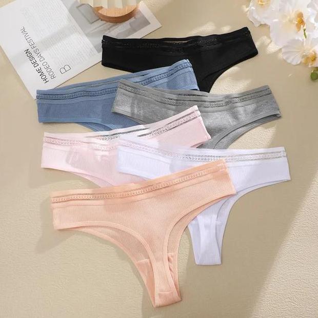 FINETOO FT140 Sexy Celana Dalam Wanita High Waist Thong Garis Women