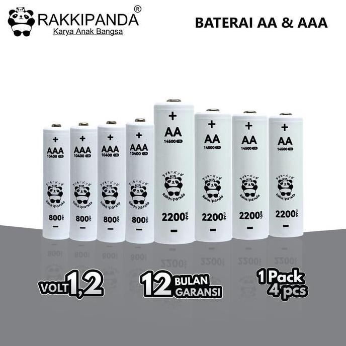 Yohoho- Rakkipanda Baterai Cas Isi Ulang Aa / Aaa 1.V Rechargeable Ni-Mh