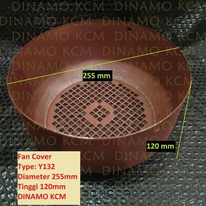 Y132 Fan Cover diameter 255mm - Tutup Kipas Dinamo Elektro Motor - Frame Y 132 - Cover Electro Motor