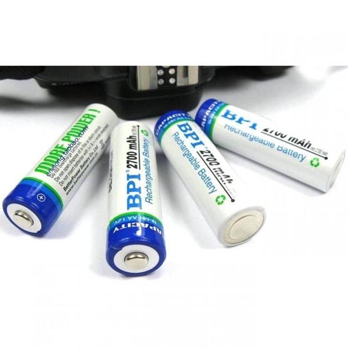 Enelong Bpi Baterai Rechargeable Aa Ni-Mh 1.2V 2700Mah 4 Pcs