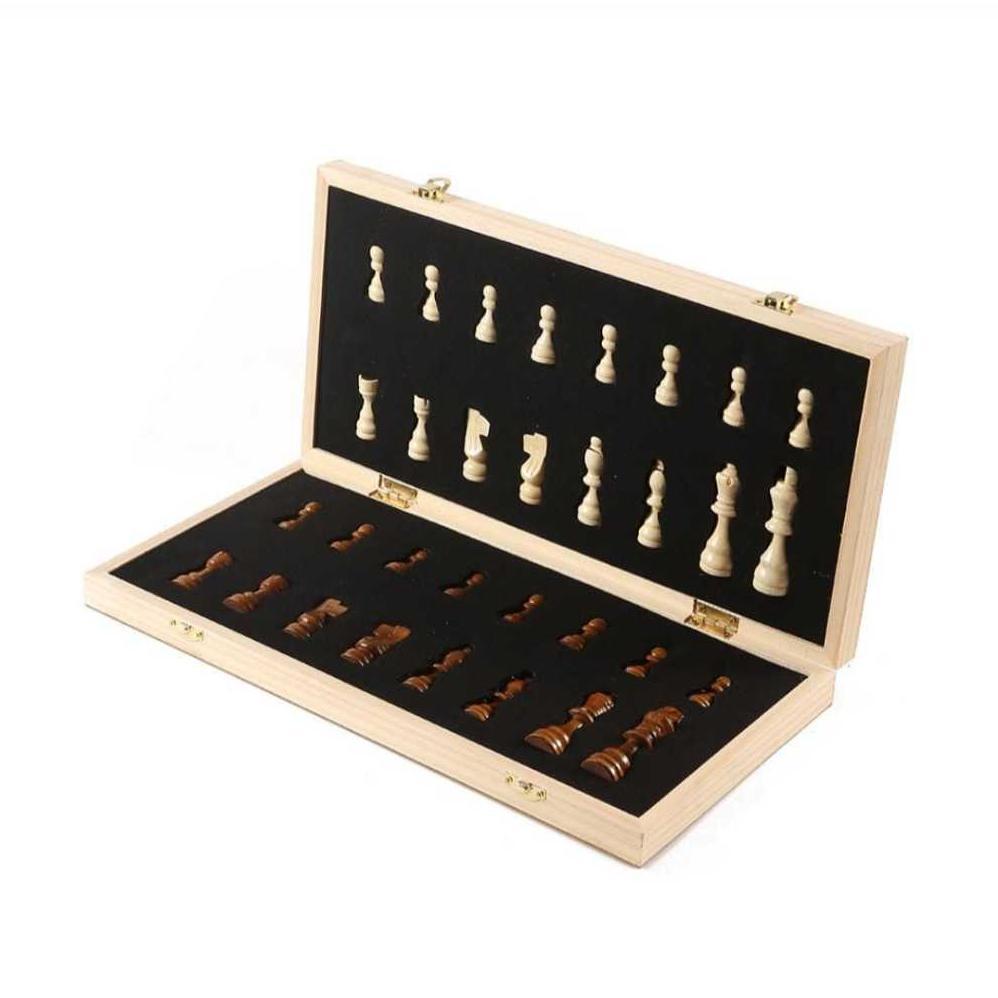 Set Catur Magnetik Kayu Lipat Chess Wooden Magnetic Chess Set Board game