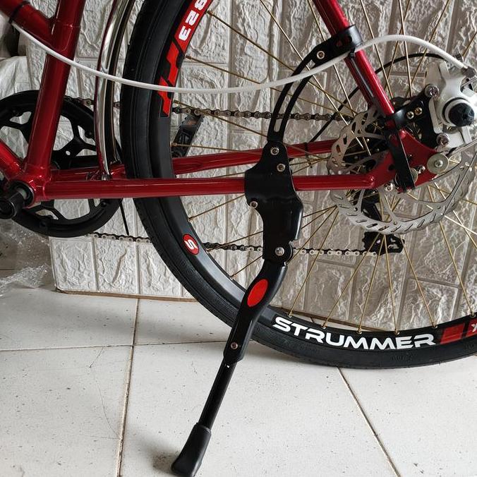 Jagang Standar Samping Japit Jepit Frame Sepeda TREX Model Koba Alloy Adjustable Bike Stand Parkir M