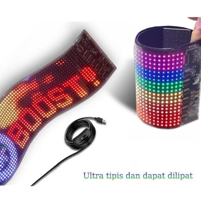 CYNJOT LED fleksibel Layar lembut LED APP Layar tampilan mobil Bluetooth USB Screen Display Flexible