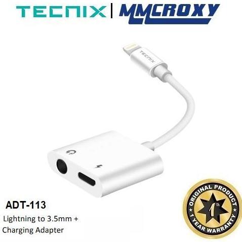 Tecnix ADT-113 Adapter Lightning to Audio Jack 3.5mm+Charging Adapter