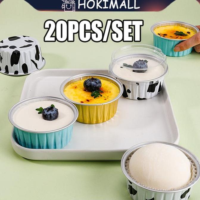 TUMOLOX 20PCS Premium Thick Cupcake Foil / Cooking Foil for Cupcake Muffin / Alumunium Foil Tebal Cu