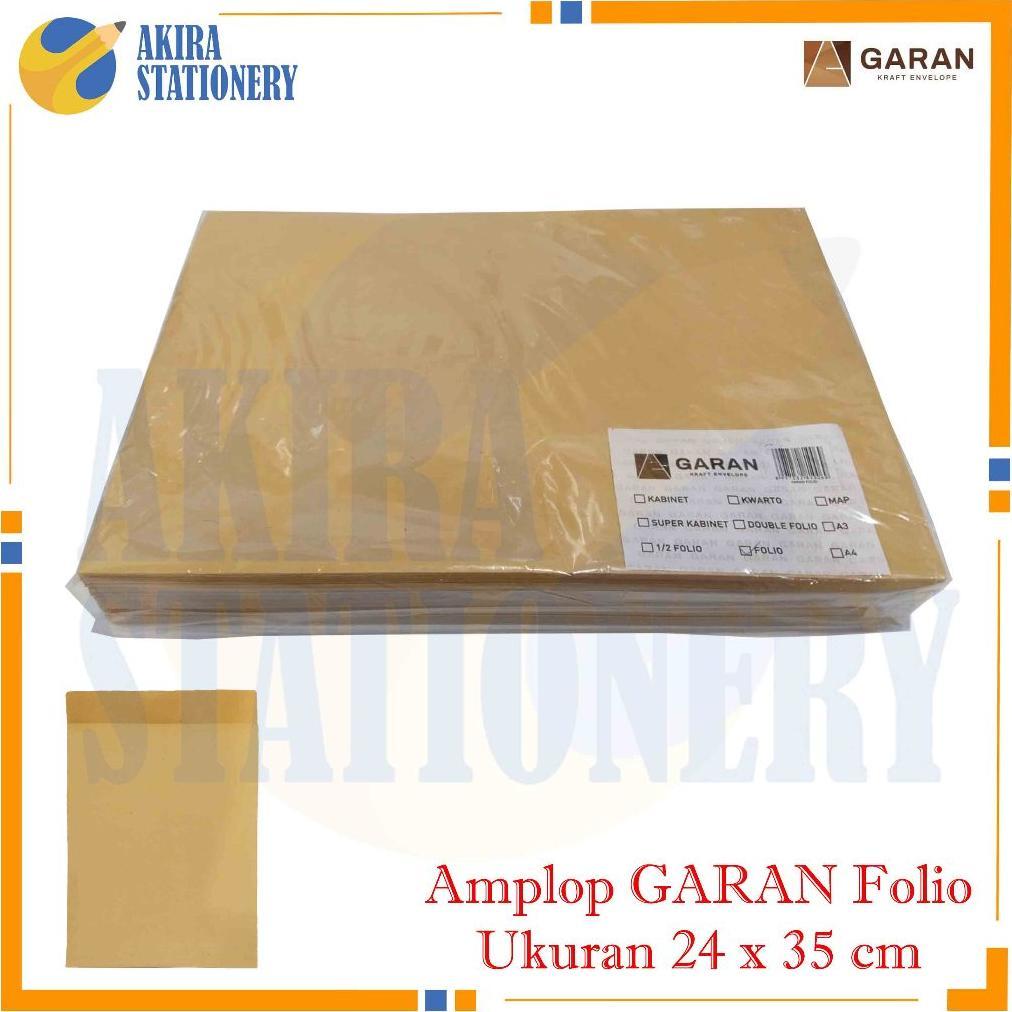 NEW Amplop Coklat GARAN Folio 70 Gsm  24 x 35 cm/ Amplop Kertas Samson Coklat Executive F4 isi 100 P