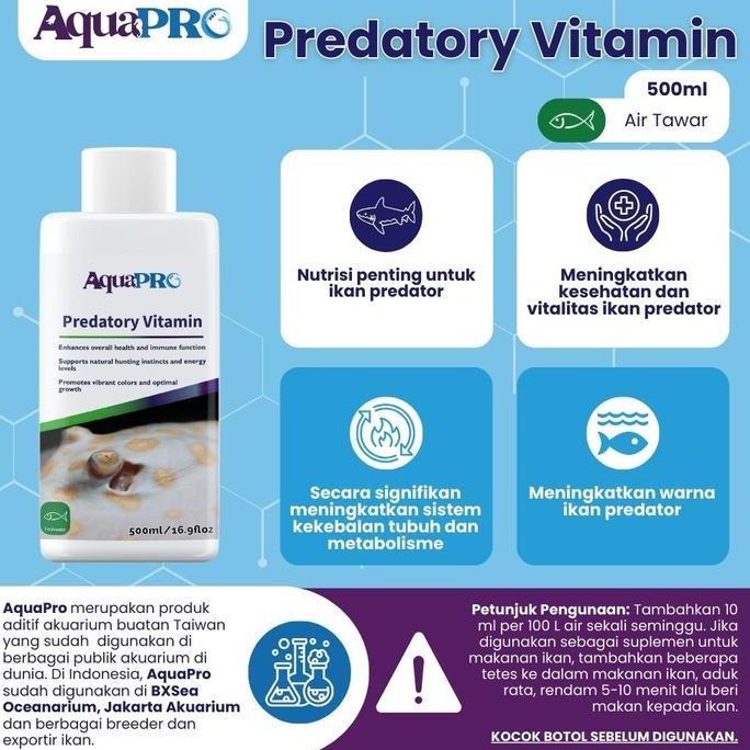 AQUAPRO PREDATORY VITAMIN 500ML/16.9 FLOZ VITAMIN IKAN PREDATOR