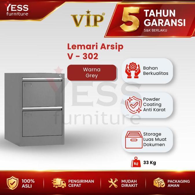 TERBARU - Filling Cabinet Besi 2 Laci VIP V 302