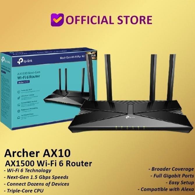 Tp-Link Archer AX10 AX-1500 WIFI 6 Wireless Router Antena Sinyal Nirkabel AX1500