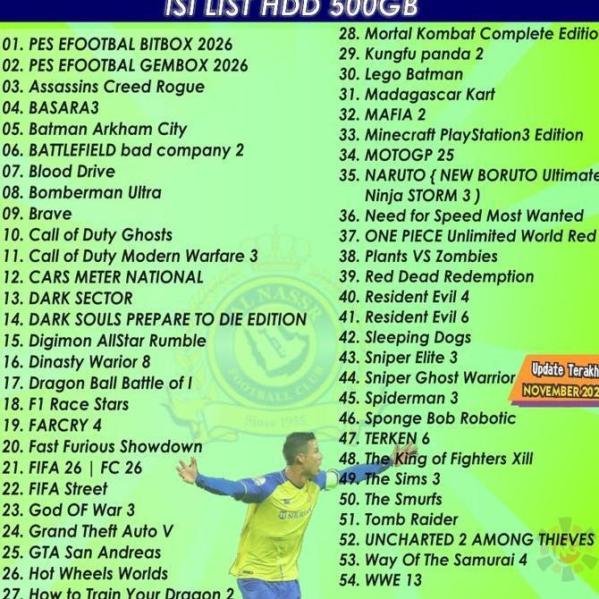 Game- Ps3 1Tb Super Slim Sony | Free 90 Games | 1 Tahun Garansi - Full Games Playstation 3